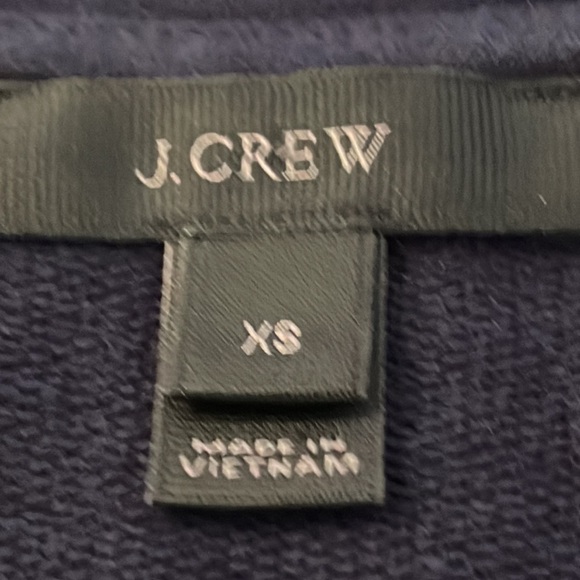 J. CREW Navy Blue Cotton Quarter Zip Pull Over Sweatshirt Sz. XS - Picture 14 of 16